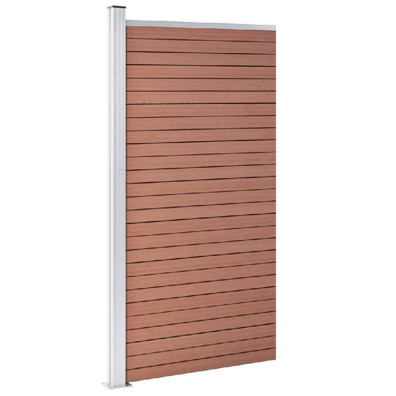 Vidaxl panneau de clôture wpc 95x186 cm marron 148977_1