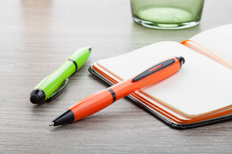 Stylo à bille stylet - plastique orange - encre bleue - 10,5 g_1