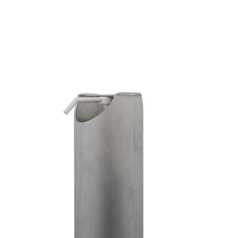 Distributeur de gel hydroalcoolique ilona pro edition - adzeo sas - aluminium brut - hauteur : 1000 mm_1