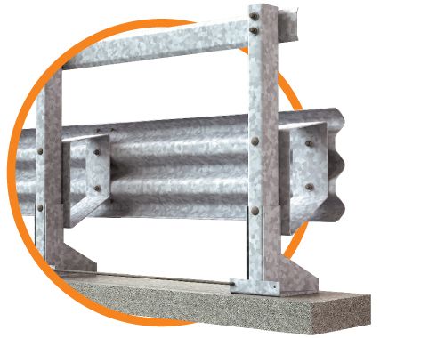 H2-W5 3 ondes - Glissière de sécurité bordure pont - Marcegaglia Buildtech - Barrière 1 210 mm hauteur_1