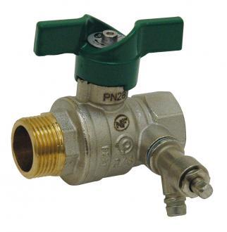 Vanne m/f poignée verte nf 20/27 à purge - 301278_1