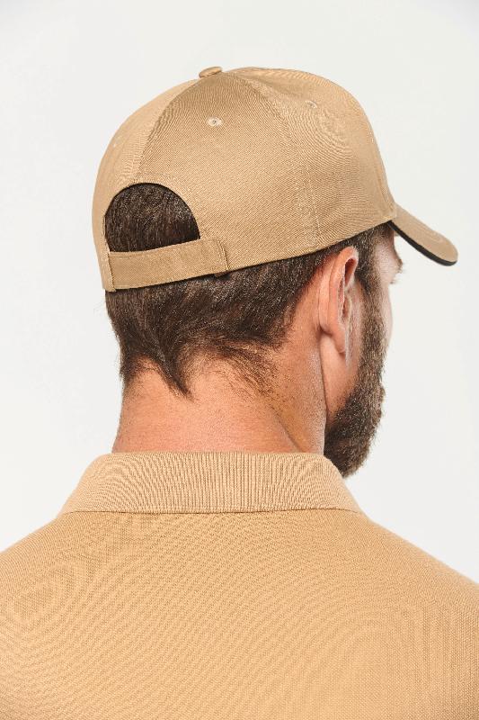 Casquette sandwich contrasté 6 panneaux Oeko-Tex - WKP145 - 65% coton et polyester, réglable, Navy/Fluorescent Yellow_1
