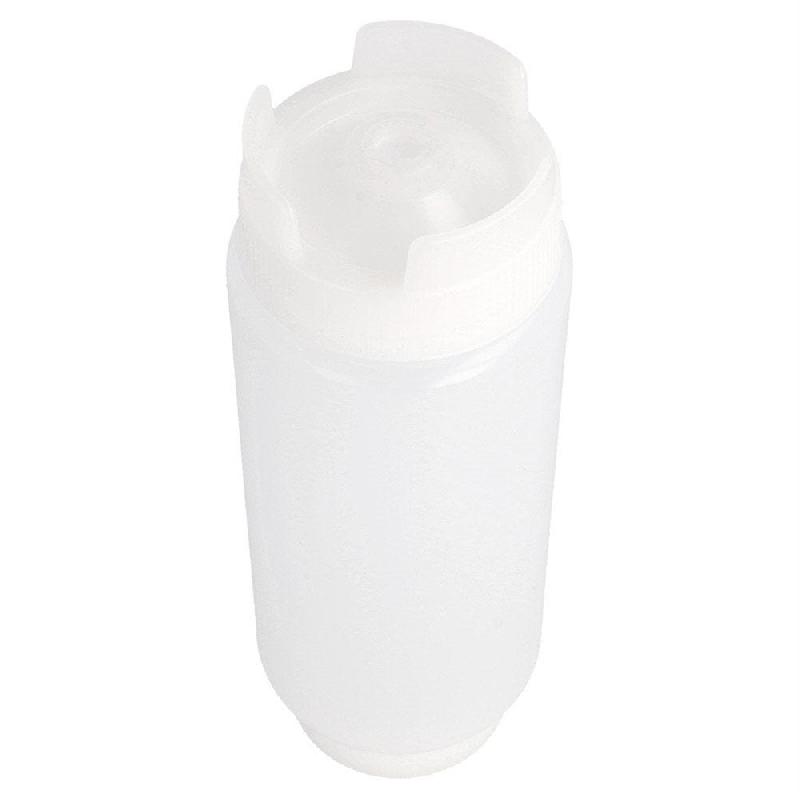 Flacon à sauces avec couvercle 360ml polyéthylène transparent - par 24_1