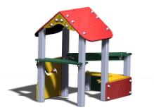 Maisonnette PE avec assise - Gamme Neo Maneo01 - Structures de jeux à thèmes - Créa Equipements_1