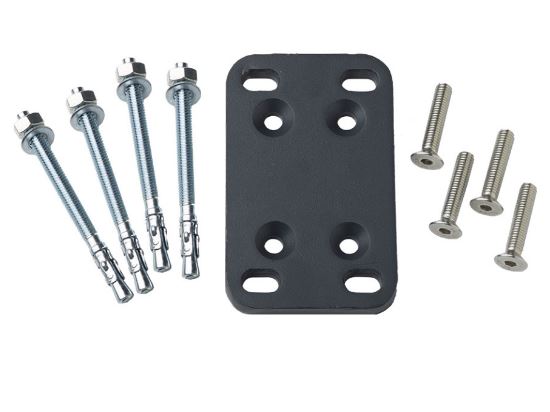 Platine à visser en aluminium pour poteau FLEX - Fixation durable et résistante_1