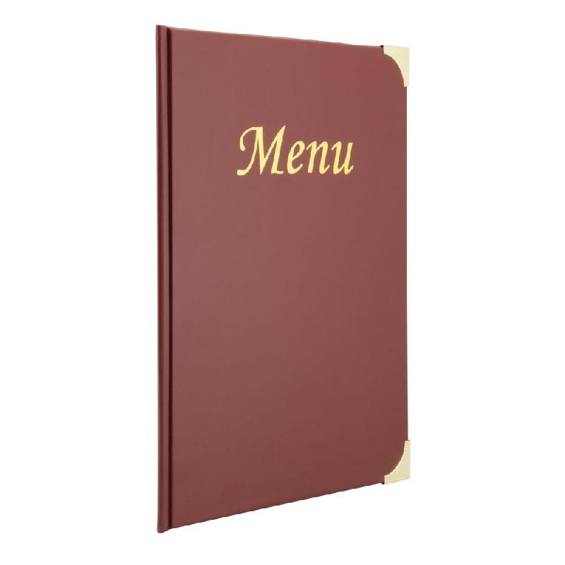 Protège-menu A4 bordeaux 8 pages tradition 24x31,5cm_1