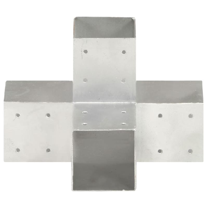 Vidaxl connecteurs de poteau 4 pcs forme en x métal galvanisé 91x91 mm 145476_1