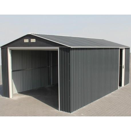 889 - garage en métal anthracite 19,95m² grande hauteur h.2,60m duramax_1
