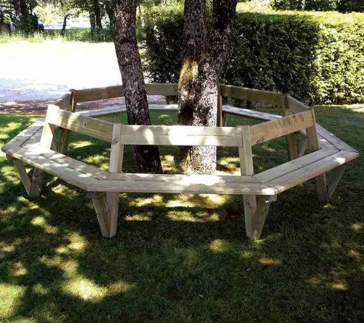 Bancs tour d'arbre Turin octogonal_1