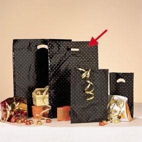 Sac plastique poignée découpée fleurs or - 34x8x48cm - par 300 - robuste et élégant_1