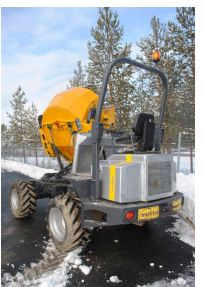 Dumper sur pneu - girabenne 1800 l - autochargeur - charge utile 3500 kg - transport et évacuation des matériaux - disponible en location_1