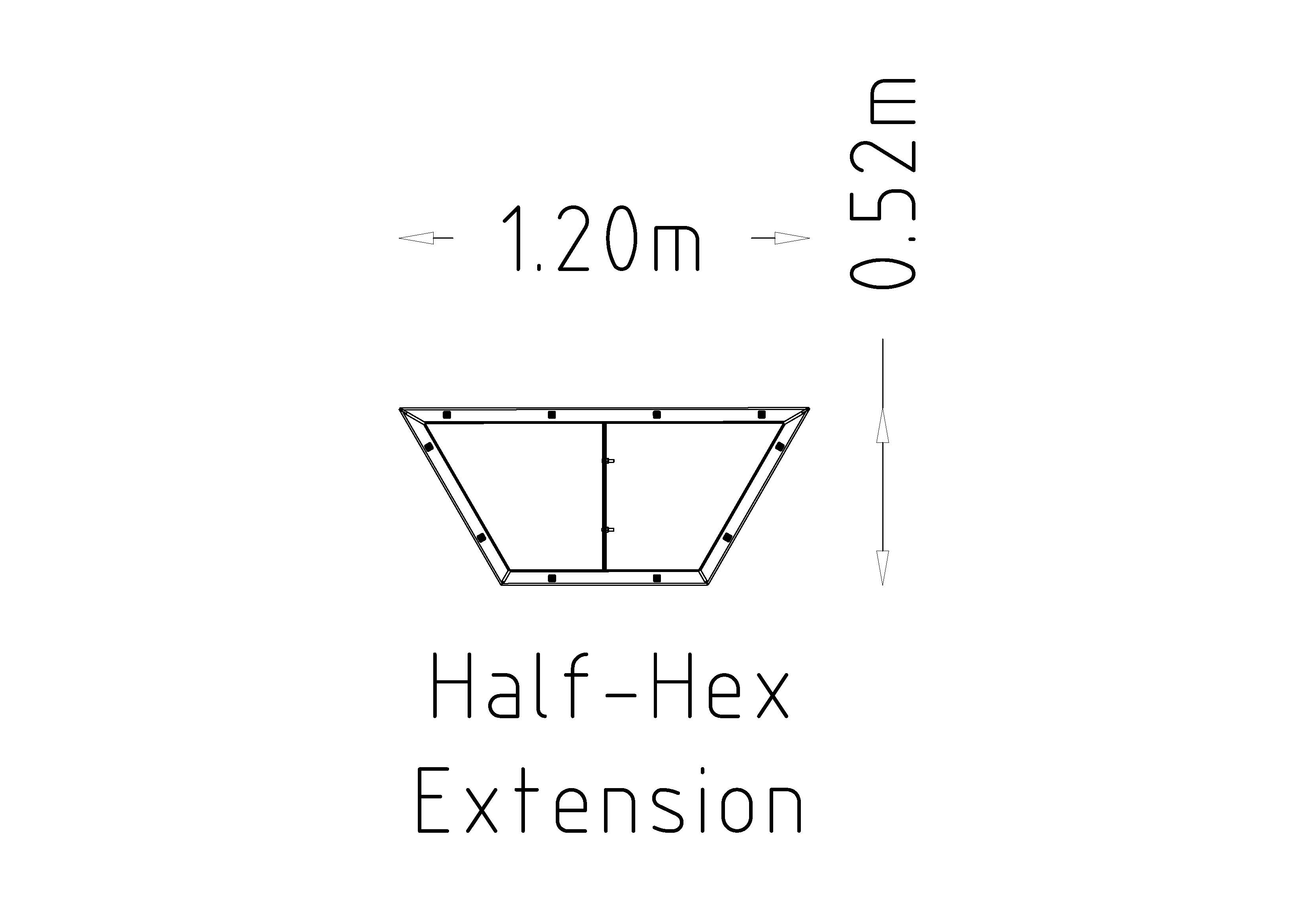 Extension module Rosenlund - réf 8098908 - Hags - demi-hexagone vert adaptable en table_1