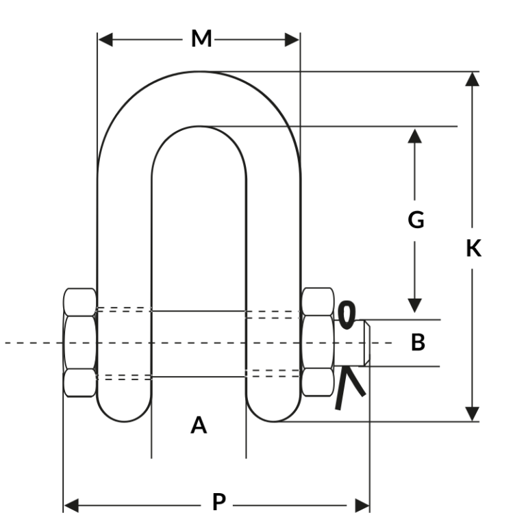 Manille droite haute résistance Crosby® G-2150 - REF : 43220_1