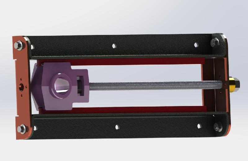 Tendeur tambour de pied pour système de manutention - Palier classique arbre 50 mm - Course 400 mm - Dimensions 620 mm x 255 mm_1