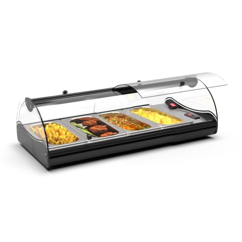 Vitrine chauffante SELF-SERVICE - Bain Marie - 4 bacs GN 1/3 - 840 mm | Sayl Barcelona_1