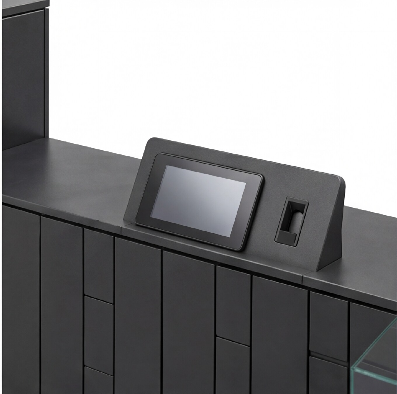 Îlot commercial intelligent - distributeurs automatiques, casiers et tests de parfums_1