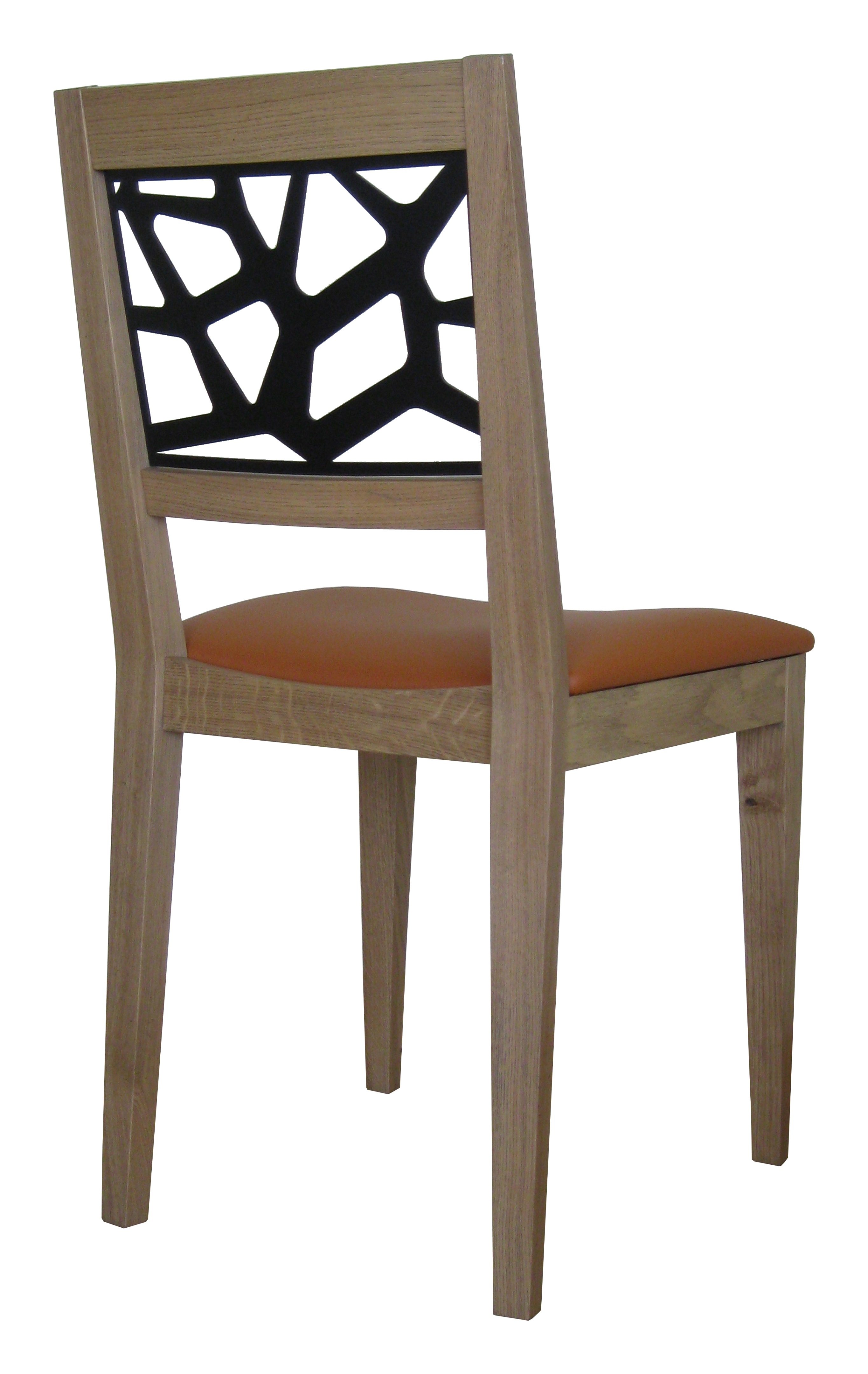 Chaise Joana en bois massif et métal - fabrication française - disponible en hêtre ou chêne avec finitions personnalisables_1