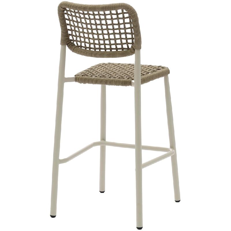 Dante - Tabouret de bar empilable Piètement sable + Corde_1