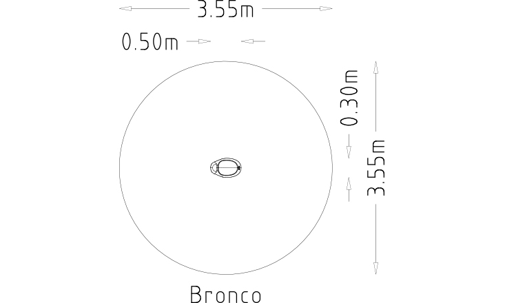 Manège jeu sur ressort Bronco pour aires de jeux - Fondation à enterrer - réf 8049872 - HAGS_1