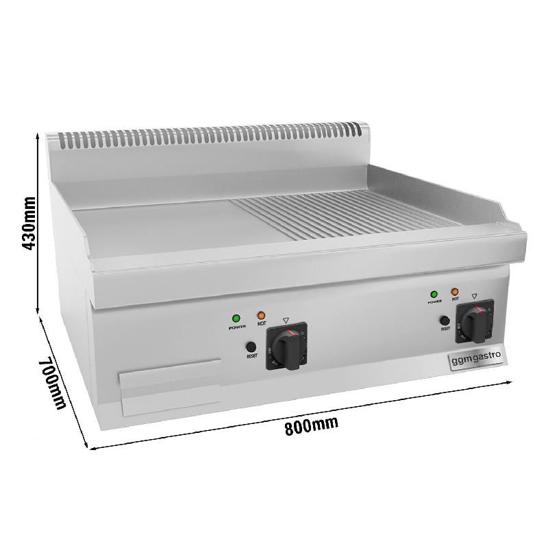Plaque de cuisson électrique - 7,1 kW - Lisse & Rainurée  - Mario 700 | GGM -EBGK800-E_1