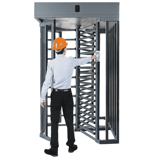 Tourniquet tambour Defender TTSFHKS - contrôle bidirectionnel pour accès chantier, usine, parc de loisirs et zone industrielle_1