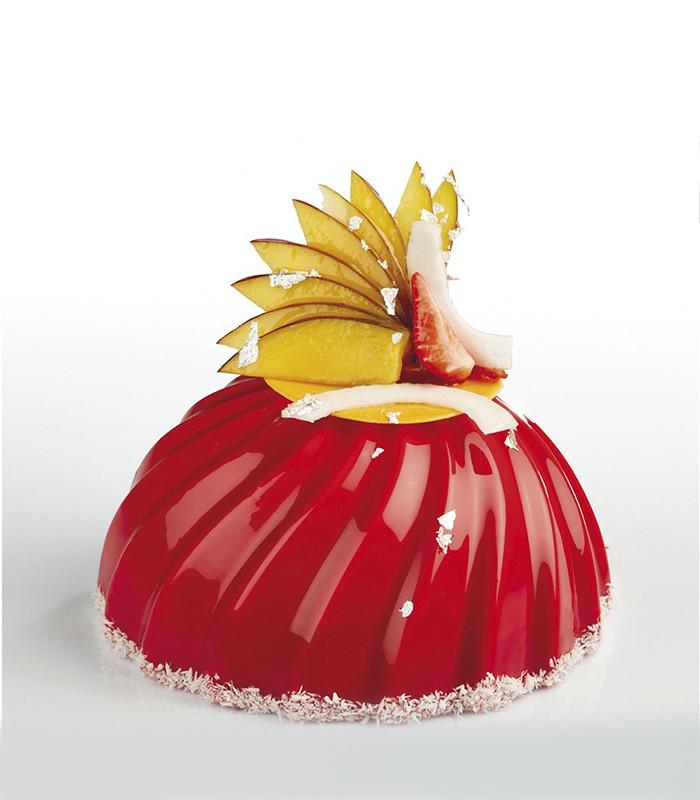 Dôme - Moules en silicone Pavocake Pavoni Italia - Lot de 6 avec plateau_1