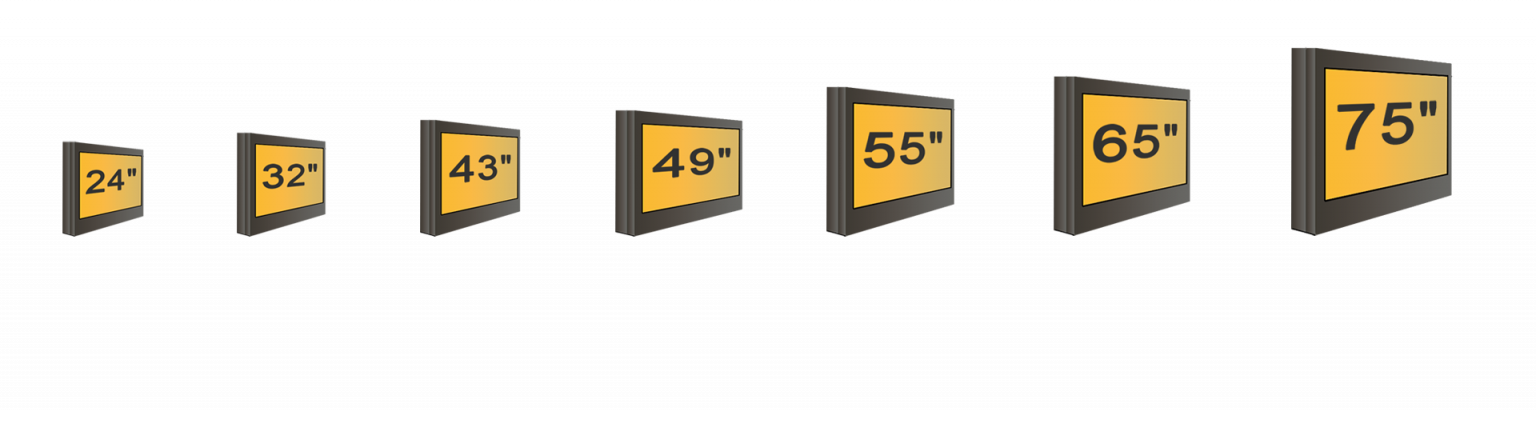 Écran professionnel PHILBOX - De 24 à 75 pouces - Dimensions et compatibilité VESA_1
