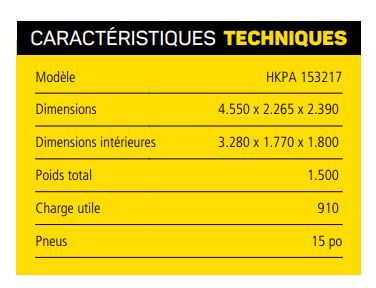Hkpa 153217 - Remorque fourgon Humbaur - 4.55 m - tout polyester, charge utile 910 kg_1