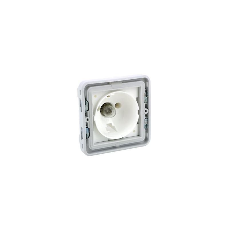 Socle étanche avec voyant plexo composable ip55 gris et blanc_1
