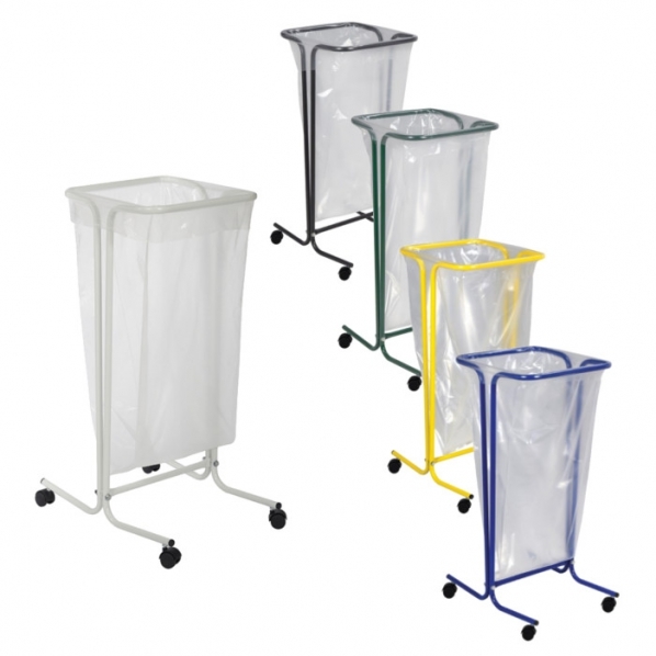 Support sac tri sélectif 110L - TUBAG Vert mousse - 5 couleurs disponibles - Modèles sur pieds ou roulettes_1