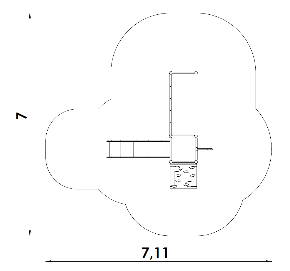 Toboggan avec jeux éducatifs pour aire de jeux conforme EN1176 - Référence BT11382_1