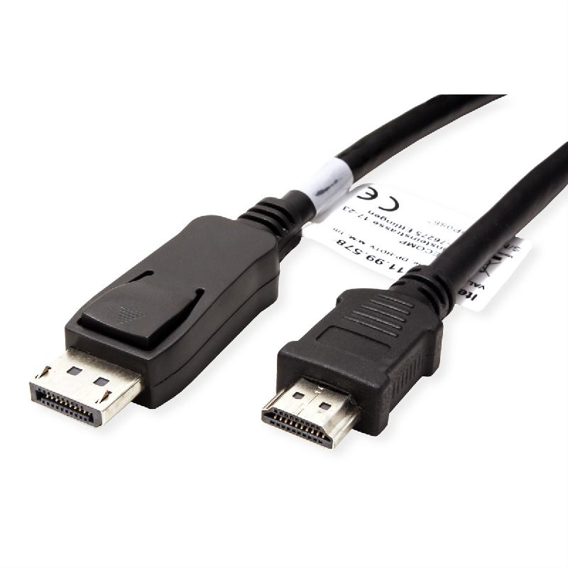 VALUE Câble DisplayPort DP - HDTV, M/M, noir, 1,5 m_1
