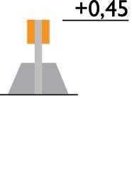 Barrière de parking free standing 45x143 mm, double non peint réf-8003554 - Hags_1