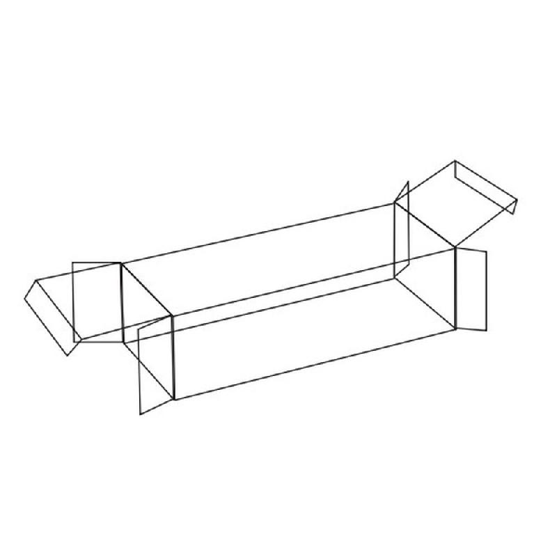 Boite rectangulaire transparente PET 19x5x5cm - par 10_1