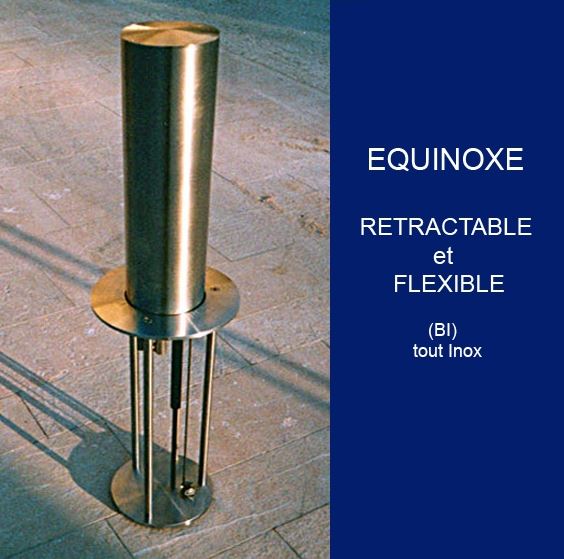 Borne rétractable et flexible, simple ou anti bélier pour le milieu urbain - Hauteur : 400 à 800 mm - EQUINOXE_1
