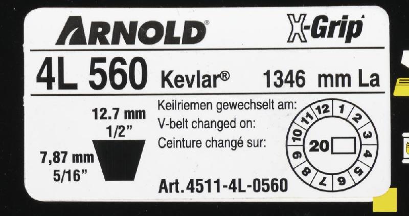 Courroie trapézoïdale X-Grip V - type 4L560_1