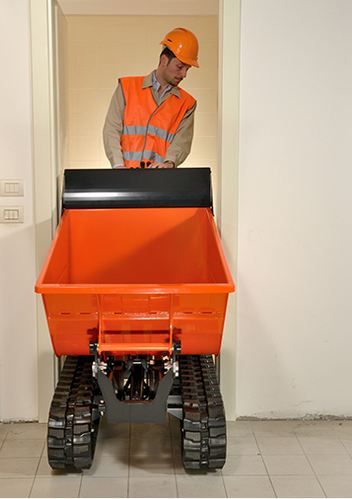 Mini-dumper compact et puissant pour travaux de démolition