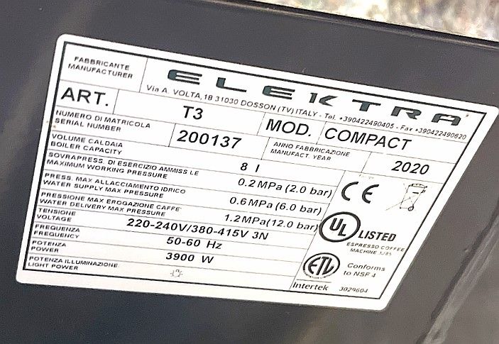 Machine à café professionnelle ELEKTRA Compact semi-automatique 3 groupes_1