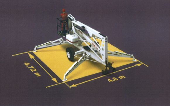 Nacelle tractable PARMA 15T - LVM SARL - hauteur de travail 14,85 m - charge 200 kg - déport 7,30 m_1