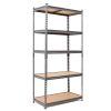Rayonnages fixes SVR005MB03 - 3 unités en acier gris, 5 niveaux 1800mm H x 900mm L x 450mm P - 175kg UDL_1