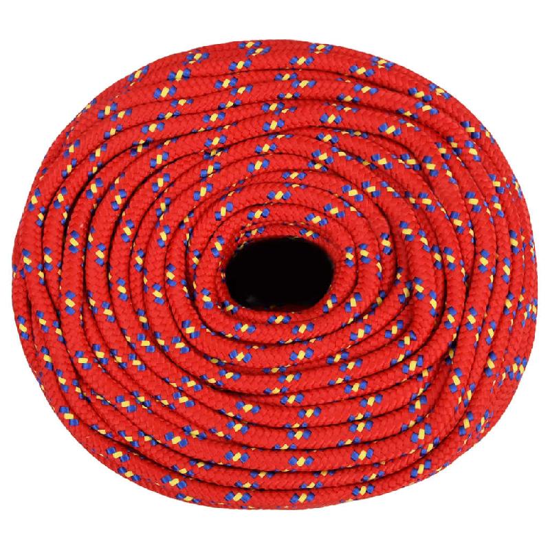Vidaxl corde de bateau rouge 10 mm 100 m polypropylène 152402_1