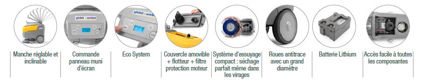 Autolaveuse compacte à conducteur accompagnant idéale pour le nettoyage des petites et moyennes surfaces - ROYAL 15 M 38 BC Lithium_1