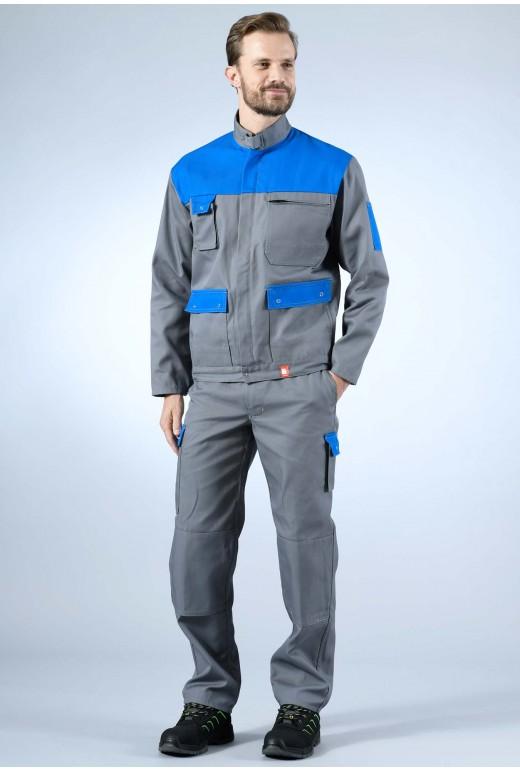 Blouson de travail multipoches 'Mercerie Métal' - Réf. 433*CP5 - Gris Acier/Vert Alpin, Rouge ou Azur_1