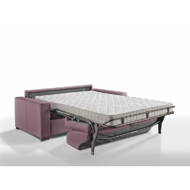 Canapé convertible express premium 120 cm - sommier lattes Renatonisi - matelas Bultex - velours Old Rose_1