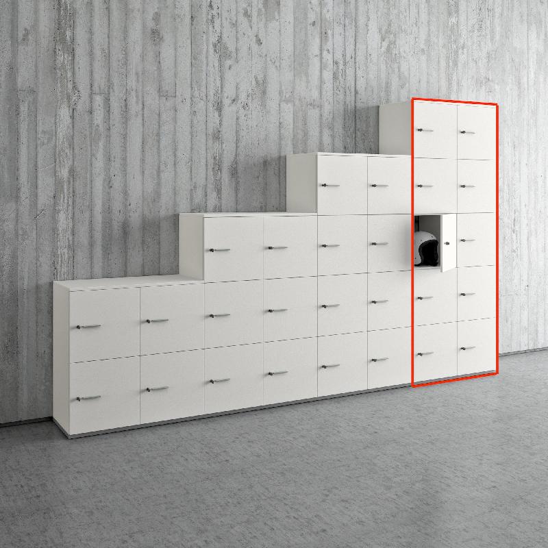 Casiers de rangement modulaires - QUADRIFOGLIO - A clé, 2 x 5 cases_1