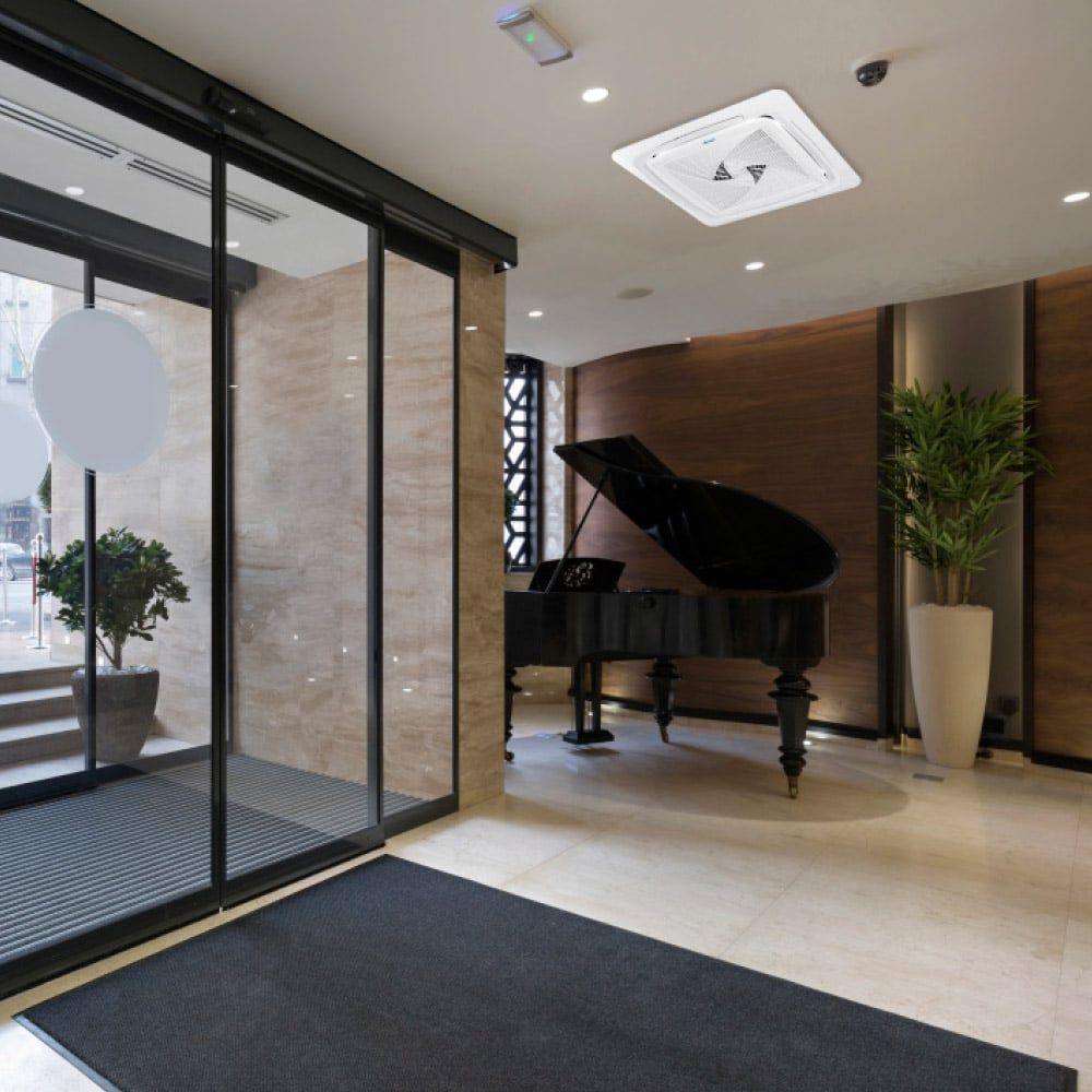 CFV - Climatiseur professionnel Airwell - design compact avec prise air neuf et télécommande filaire RWV05 incluse_1