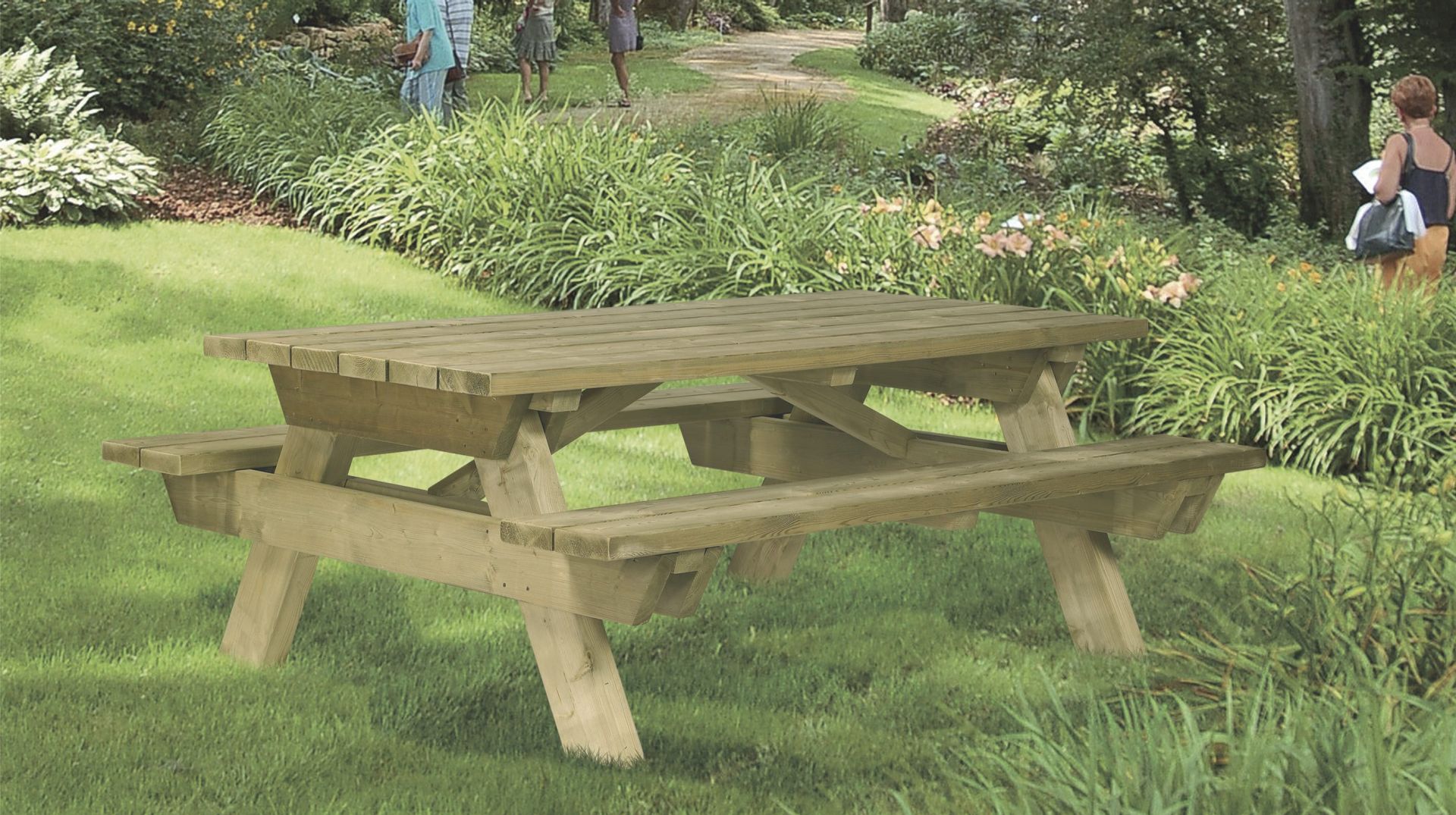 Table en pin du Nord pour PMR avec traitement autoclave classe IV