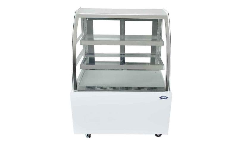 Vitrine réfrigérée semi-bombée blanche - 110 kg - Largeur 900 à 1800 mm - Référence WDG096D_1