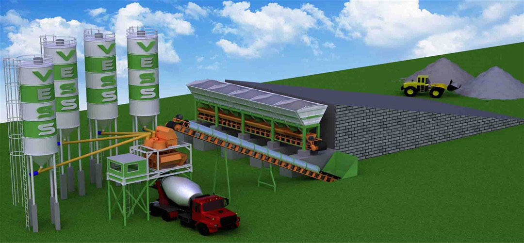 Centrale à béton fixe VESS - Capacité de production - 120 m³ /Heure - BEYAZLI GROUP_1