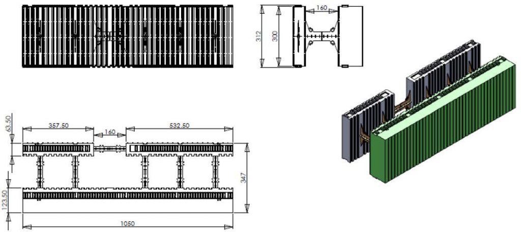 Coffrage isolant angle T-long - Reverbloc - Épaisseur 34cm - R = 5.38_1